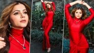 Rubina Dilaik Stuns in a Red Turtleneck Dress in Latest Photoshoot, Shares &lsquo;Rubi-Licious&rsquo; Pics on Insta