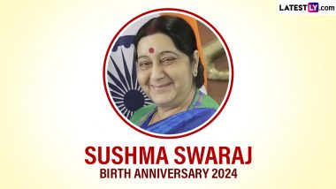 Sushma Swaraj Birth Anniversary 2024 Date: Interesting Facts About the 'People's Minister' on Her 72nd Birthday