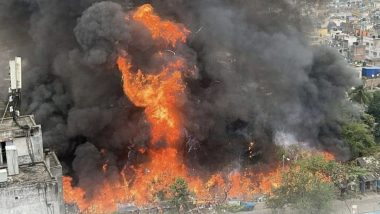 Kolkata Fire: Over 60 Shanties Gutted in Major Blaze at Anandapur Slum Area, No Casualties Reported (Watch Video)