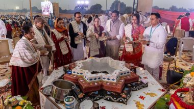 BAPS Mandir in UAE: Preparations in Full Swing Ahead of Inauguration of First Hindu Temple by PM Narendra Modi in Abu Dhabi (Watch Videos)