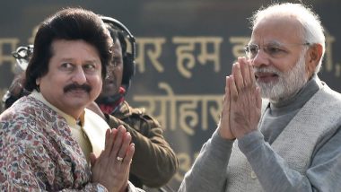 Pankaj Udhas Dies at 72: PM Narendra Modi Condoles Death of Legendary Singer, Says ‘He Was a Beacon of Indian Music’