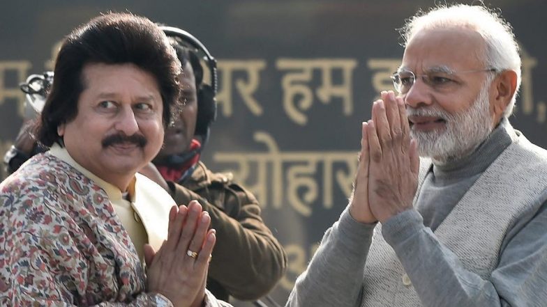 Pankaj Udhas Dies at 72: PM Narendra Modi Condoles Death of Legendary Singer, Says ‘He Was a Beacon of Indian Music’