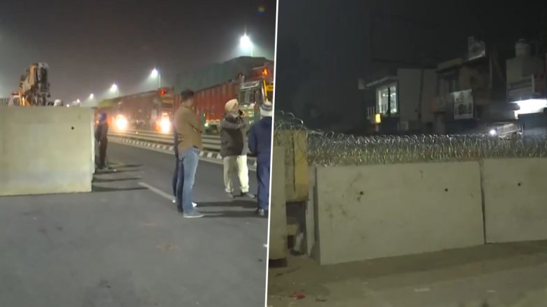 Farmers’ Protest: Farmers to March Towards Delhi, Punjab-Haryana Borders Fortified (Watch Videos)