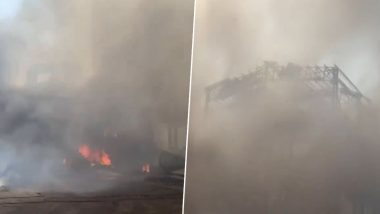 Telangana Factory Blast: Explosion at Scan Energy Company Injures Three in Rangareddy's Kondurg (Watch Video)