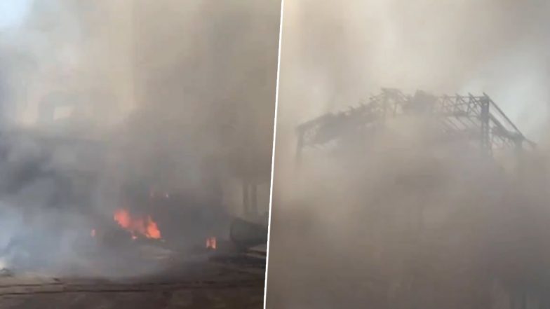 Telangana Factory Blast: Explosion at Scan Energy Company Injures Three in Rangareddy's Kondurg (Watch Video)