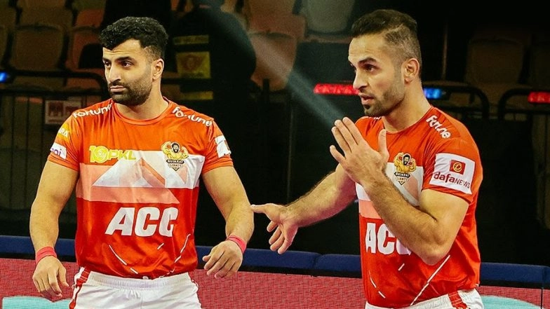 PKL 2023–24: Haryana Steelers Stage Epic Comeback To Beat Gujarat Giants 34–30 in Pro Kabaddi League Season 10