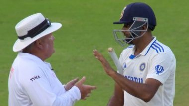 IND vs ENG 2nd Test 2024: Ravichandran Ashwin Engages in Animated Chat With Umpire Marais Erasmus at Close on Day 1