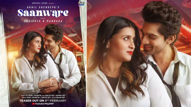 Abhishek Kumar and Mannara Chopra's Music Video Titled 'Saanware'; Check Out Its First Look Poster!