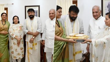 Malayalam Actor Jayaram Meets Kerala Governor Arif Mohammed Khan at Kerala Raj Bhavan (View Pics)