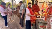 Rahul Vaidya and Disha Parmar Seek Blessings at Mahalakshmi Jagdamba Temple With Daughter Navya, Singer Shares Video From Their Visit on Insta &ndash; Watch