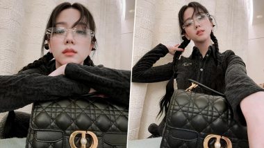 BLACKPINK’s Jisoo Steals the Spotlight in Dior Jacket and Bag, Strikes Cute Poses Wearing Glasses During Her ‘Selfie Time’ (View Pics)