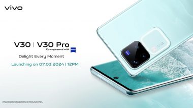 Vivo V30 and Vivo V30 Pro Launch Live Streaming: Watch Online Telecast of Launch of New Vivo Smartphones; Know Price, Specifications and Other Details
