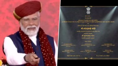 PM Modi Gujarat Visit: Prime Minister Narendra Modi Inaugurates, Lays Foundation Stone of Multiple Development Projects in Rajkot (Watch Video)