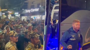 Ben Stokes, Jonny Bairstow and Other England Cricketers Leave Team Bus Amidst Loud Cheers From Indian Fans in Ranchi, Video Goes Viral!