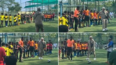 Ajith Kumar Joins Son Aadvik at His Club After Wrapping First Schedule of Vidaa Muyarchi; Photos of the Tamil Superstar Playing Football Go VIRAL (View Pics)