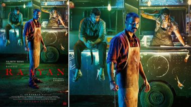 D50 Is Raayan! Dhanush Unveils Intense FIRST Look Poster for His Upcoming Film, Co-Starring Kalidas Jayaram and Sundeep Kishan (View Pic)