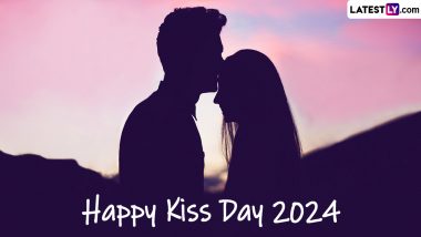 Kiss Day 2024 Wishes & HD Images: WhatsApp Stickers, Wallpapers and Greetings To Send to Your Valentine on the Most Romantic Day of Valentine's Week