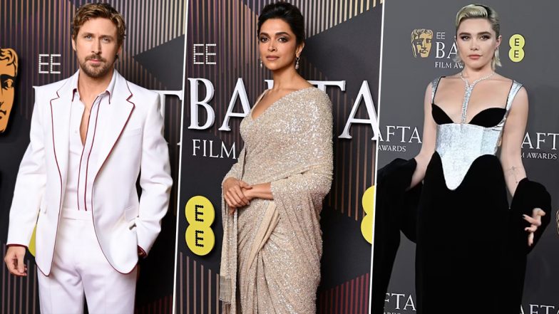 BAFTA 2024 Red Carpet: Ryan Gosling, Deepika Padukone, Emma Stone, Florence Pugh and More – Check Out the Celebs Who Attended 77th Annual BAFTAs (View Pics)