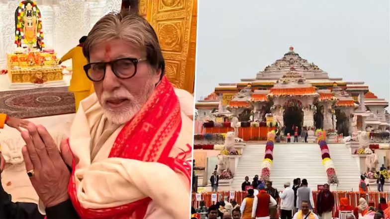 Amitabh Bachchan Couldn't Resist Calling of His 'Ram Lalla' Devotion As He Visits Ayodhya's Ram Mandir Again (View Pic)