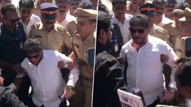 Waris Pathan Detained: AIMIM Leader Held by Mumbai Police en Route to Mira Road (Watch Videos)