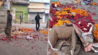 Bareilly Violence: Stone Pelting and Clashes Mar Maulana Tauqeer Raza's Procession in Uttar Pradesh; Heavy Police Force Deployed (Watch Video)