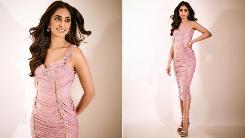 Miss World 2024 Contestant Sini Shetty of India Dazzles in Pink Midi Dress for Save the Tiger Campaign (View Pics)