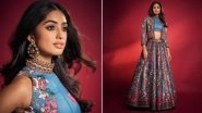 71st Miss World 2023: Sini Shetty&rsquo;s Ethnic Style Shines in Coordinated Blue Top, Jacket, and Skirt by Designer Rajdeep Ranawat (View Pics)