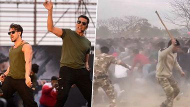 Bade Miyan Chote Miyan Lucknow Promotions: Akshay Kumar and Tiger Shroff Fans Lathi-Charged After Stampede Breaks Out (Watch Video)