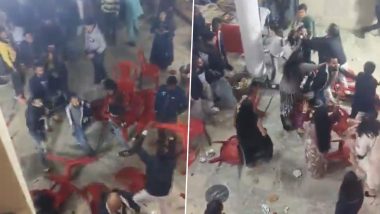 UP: Scuffle Breaks Out Between Two Groups Over Food, Guests Throw Chairs at Each Other During Wedding Reception in Lucknow; Video Surfaces