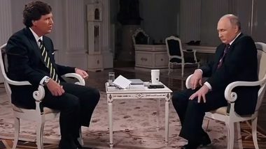 Tucker Carlson-Vladimir Putin Interview: Former Fox News Host Conservation With Russian President Tops 100 Million Views on X in Less Than 14 Hours
