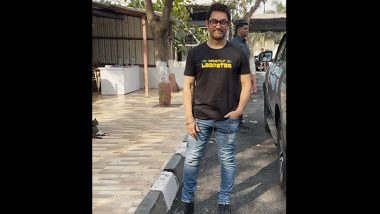 Laapataa Ladies: Aamir Khan Flaunts His ‘Mostly Laapataa’ T-Shirt During Mumbai Promotions of Kiran Rao’s Film (View Pics)