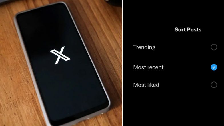 X New Feature Update: Elon Musk’s Platform To Let Users Sort Replies in Post By Trending, Recent and Liked