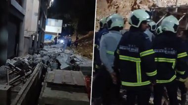 Mumbai Wall Collapse: Two Killed, One Grievously Injured After Wall Collapses in Goregaon (Watch Video)