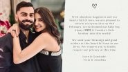 Anushka Sharma-Virat Kohli Welcome Baby Boy Akaay; Couple Shares Good News on Social Media With Adorable Posts!