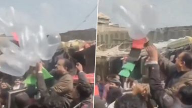 Condoms Used As Balloons During Pakistan Elections 2024 Celebrations? Viral Video Shows Condom-Shaped Balloons Flown by Jubilant People To Celebrate Victory