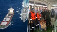 Indian Navy Responds Swiftly, Rescues Palau Flagged Merchant Ship Under Drone Attack in Gulf of Aden (See Pics)