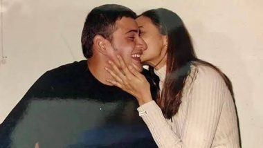 Mahesh Babu Receives Sweet Kiss From Wife Namrata Shirodkar in Charming Throwback Pic; Guntur Kaaram Star Shares Anniversary Post Celebrating 19 Years of Love!