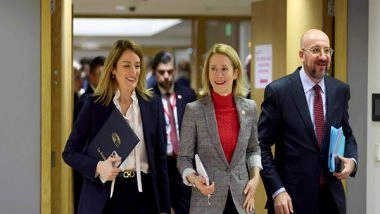 World News | European Union Unanimously Approves USD 54 Bn Aid Package for Ukraine Despite Hungary's Threats