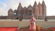 World News | Glimpses of PM Modi's Visit to BAPS Hindu Temple in Abu Dhabi