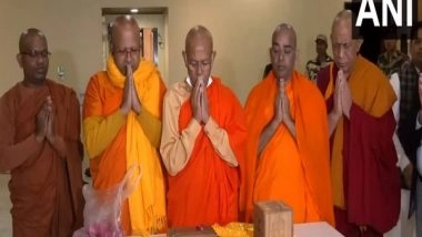 India News | Group of Monks Receive Relics of Lord Buddha Before Its Sacred Journey to Thailand