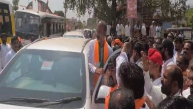 India News | Telangana: Bandi Sanjay's Convoy Attacked with Eggs During 'Prajahita Yatra'