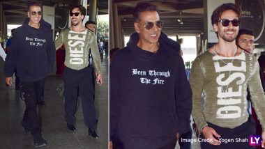 Bade Miyan Chote Miyan: Akshay Kumar and Tiger Shroff Wrap Up Intensive Jordan Shoot, Actors Spotted at Mumbai Airport (Watch Video)