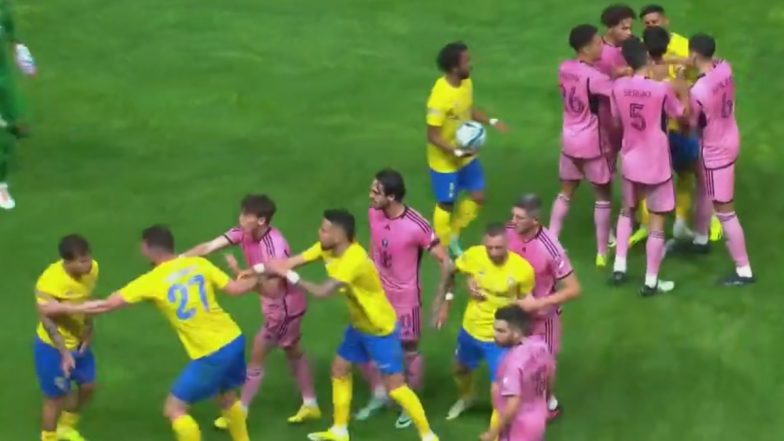 Al-Nassr, Inter Miami Players Engage in Scuffle During Riyadh Season Cup 2024 Match, Video Goes Viral