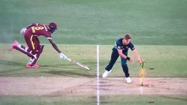 Bizarre! Umpire Gives Alzarri Joseph Not Out Despite Falling Short of Crease As Australian Cricketers Didn't Appeal For Run-Out During AUS vs WI 2nd T20I 2024 (Watch Video)