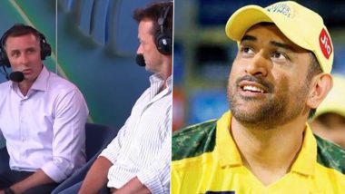 'MS Dhoni Back' Commentators Mike Hussey, Mark Howard and Adan Gilchrist Engage In Conversation About CSK Captain During AUS vs WI 2nd T20I 2024 (Watch Video)