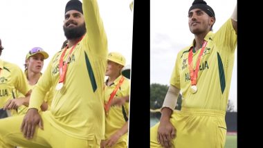 Australia’s Harjas Singh, Harkirat Bajwa Celebrate With ‘Thigh Fives’ After Aussies Beat India U19 Team To Win ICC U19 World Cup 2024 Title, Video Goes Viral