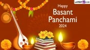 Basant Panchami 2024 Wishes: Greetings, Messages, Quotes, Images and HD Wallpapers To Send to Family and Friends on Saraswati Puja