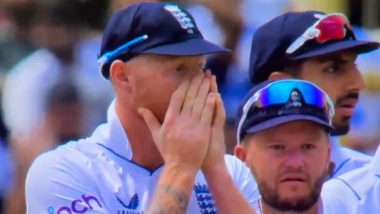 Ben Stokes Reacts in Disbelief As Third Umpire Adjudges Yashasvi Jaiswal Not Out Despite Confident Appeal From England During IND vs ENG 4th Test 2024 Day 2, Video Goes Viral!