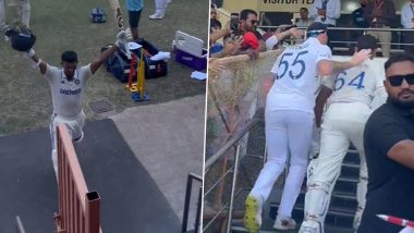 Ben Stokes Pats on Yashasvi Jaiswal's Back On Way to Dressing Room, Lauds Him for Scoring Double Century During IND vs ENG 3rd Test 2024 (Watch Video)