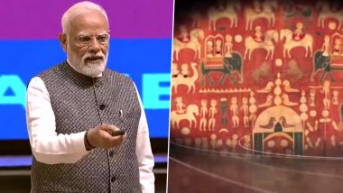 PM Narendra Modi Inaugurates Global Textile Event Bharat Tex 2024 at Bharat Mandapam in Delhi (Watch Video)